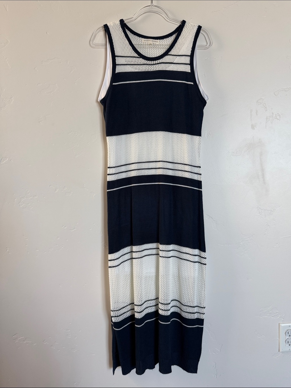 Madison + Hudson Striped Knit Maxi Dress Coastal Summer Dress XL